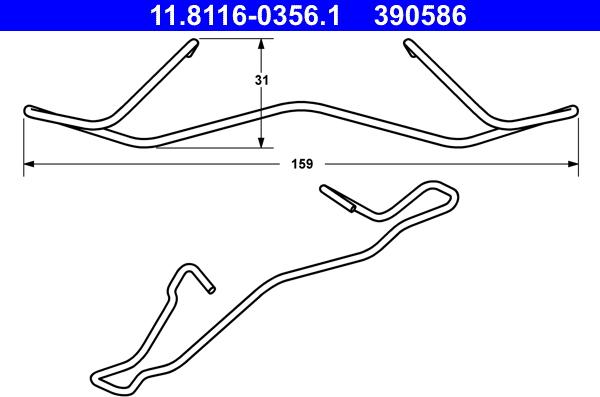 ATE 11.8116-0356.1 - Spring, brake caliper car-mod.net