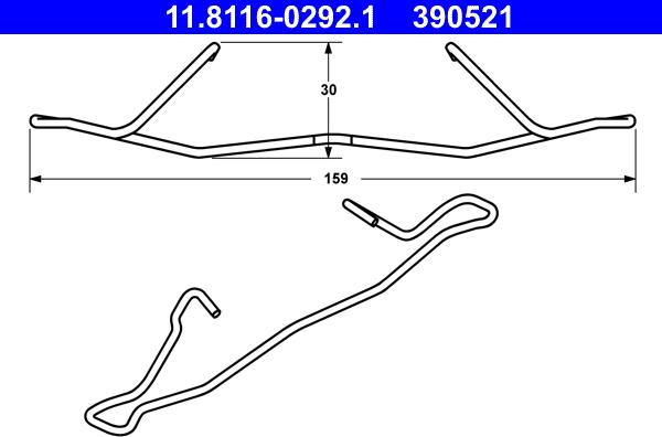 ATE 11.8116-0292.1 - Spring, brake caliper car-mod.net