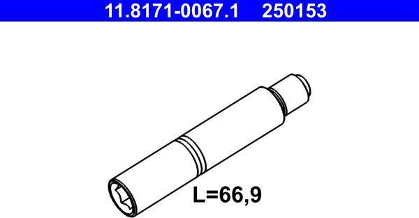 ATE 11.8171-0067.1 - Guide Bolt, brake caliper car-mod.net