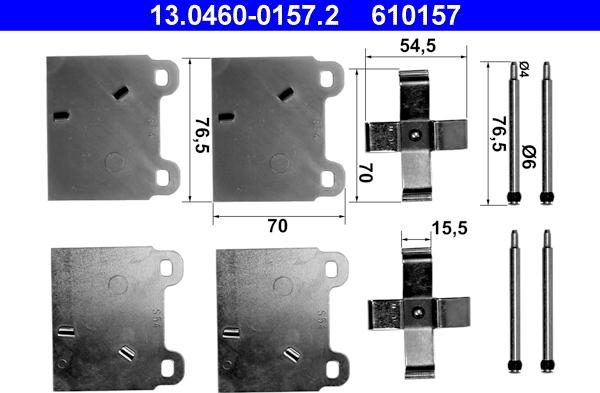 ATE 13.0460-0157.2 - Accessory Kit for disc brake Pads car-mod.net