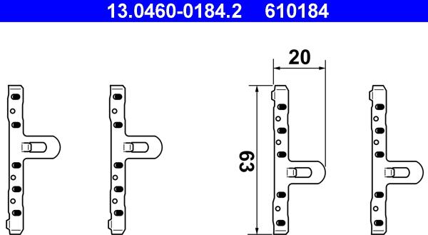 ATE 13.0460-0184.2 - Accessory Kit for disc brake Pads car-mod.net
