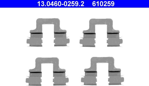 ATE 13.0460-0259.2 - Accessory Kit for disc brake Pads car-mod.net