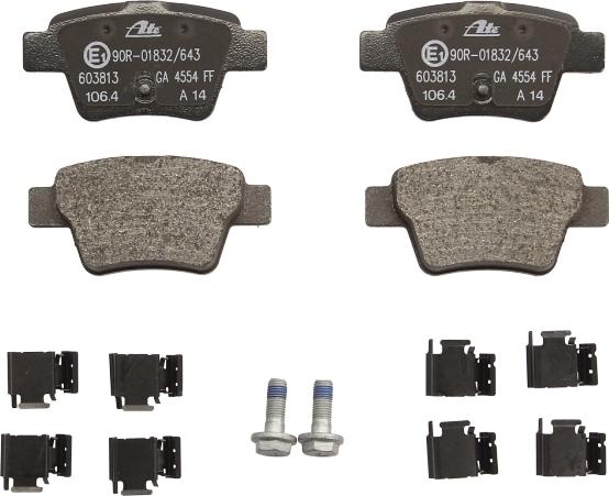 ATE 13.0460-3813.2 - Brake Pad Set, disc brake car-mod.net