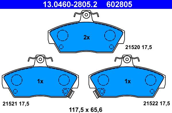 ATE 13.0460-2805.2 - Brake Pad Set, disc brake car-mod.net