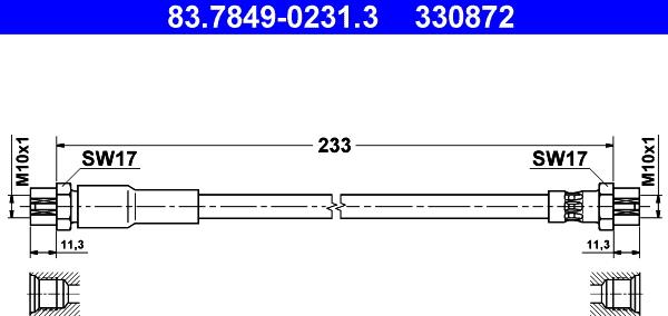 ATE 83.7849-0231.3 - Brake Hose car-mod.net