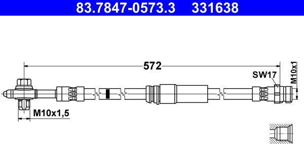 ATE 83.7847-0573.3 - Brake Hose car-mod.net
