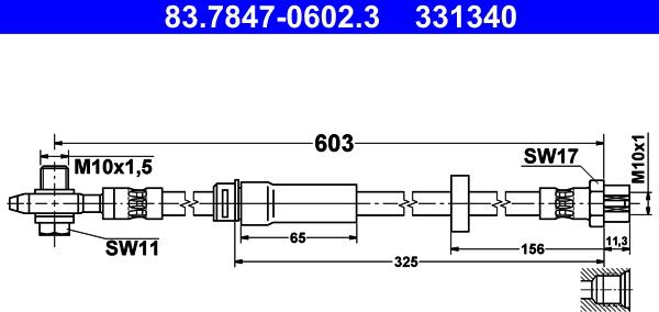 ATE 83.7847-0602.3 - Brake Hose car-mod.net