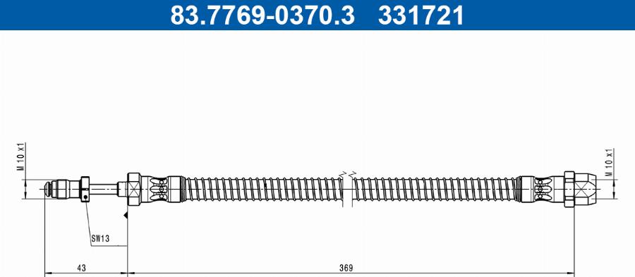 ATE 83.7769-0370.3 - Brake Hose car-mod.net