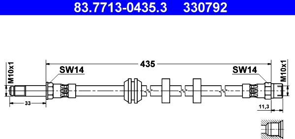 ATE 83.7713-0435.3 - Brake Hose car-mod.net