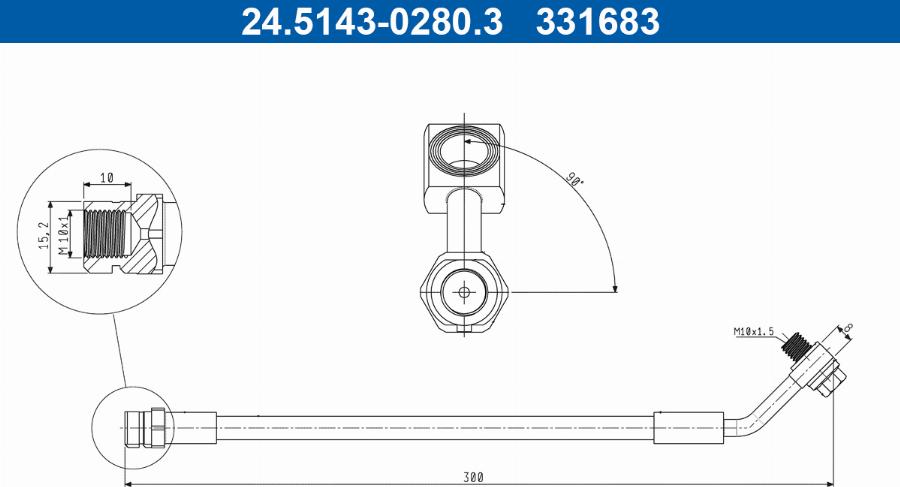 ATE 24.5143-0280.3 - Brake Hose car-mod.net