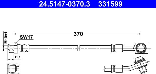 ATE 24.5147-0370.3 - Brake Hose car-mod.net