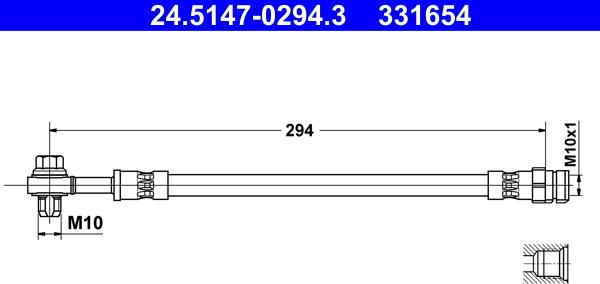 ATE 24.5147-0294.3 - Brake Hose car-mod.net