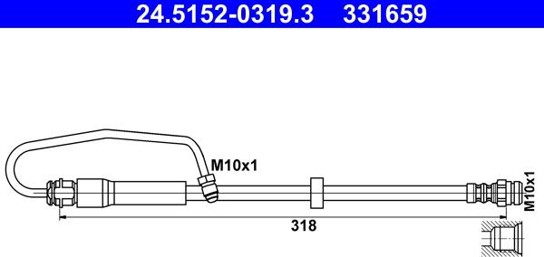 ATE 24.5152-0319.3 - Brake Hose car-mod.net