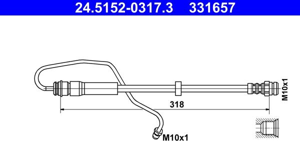 ATE 24.5152-0317.3 - Brake Hose car-mod.net