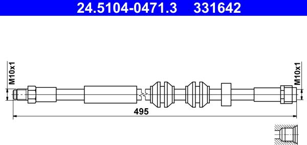 ATE 24.5104-0471.3 - Brake Hose car-mod.net