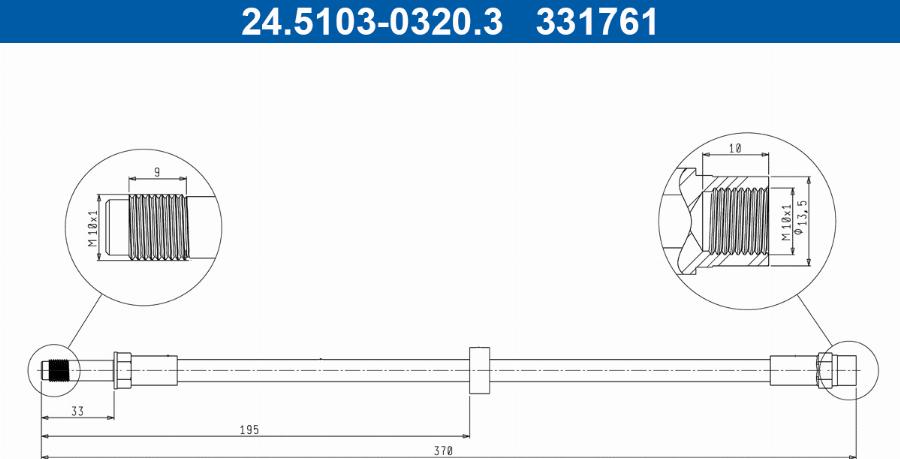 ATE 24.5103-0320.3 - Brake Hose car-mod.net