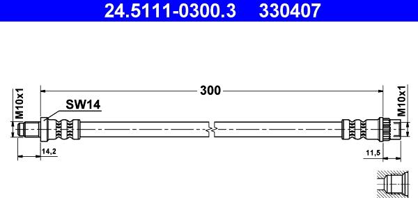 ATE 24.5111-0300.3 - Brake Hose car-mod.net
