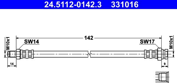 ATE 24.5112-0142.3 - Brake Hose car-mod.net