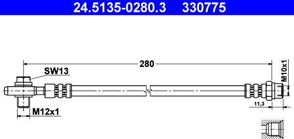 ATE 24.5135-0280.3 - Brake Hose car-mod.net