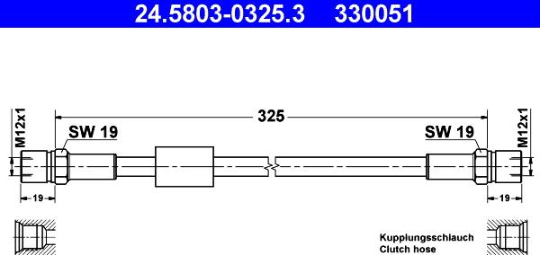 ATE 24.5803-0325.3 - Clutch Hose car-mod.net