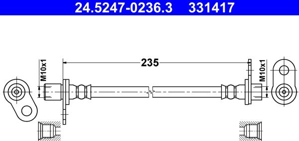 ATE 24.5247-0236.3 - Brake Hose car-mod.net