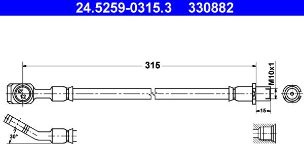 ATE 24.5259-0315.3 - Brake Hose car-mod.net