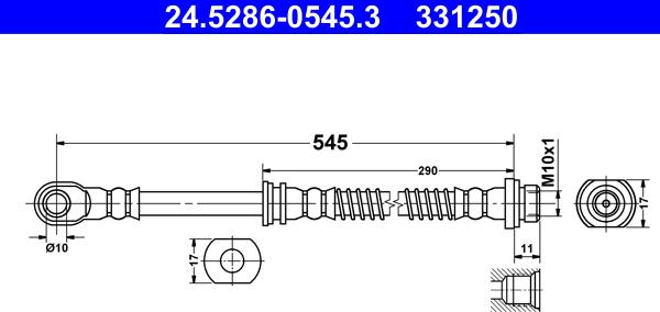ATE 24.5286-0545.3 - Brake Hose car-mod.net