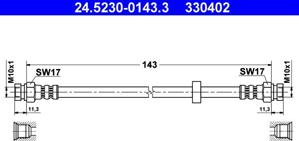 ATE 24.5230-0143.3 - Brake Hose car-mod.net