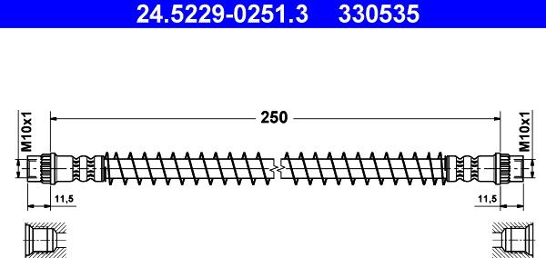 ATE 24.5229-0251.3 - Brake Hose car-mod.net