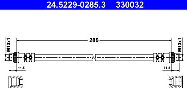 ATE 24.5229-0285.3 - Brake Hose car-mod.net