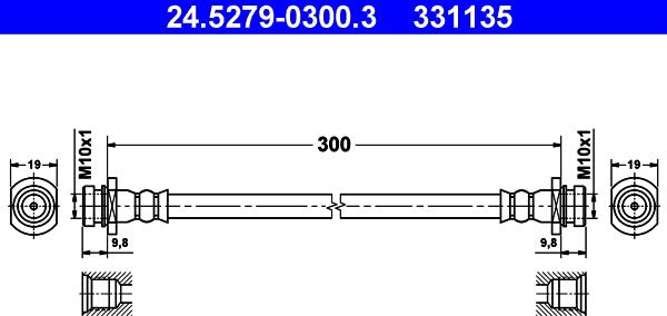ATE 24.5279-0300.3 - Brake Hose car-mod.net