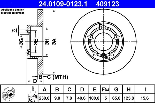 ATE 24.0109-0123.1 - Brake Disc car-mod.net