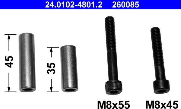 ATE 24.0102-4801.2 - Guide Sleeve Kit, brake caliper car-mod.net