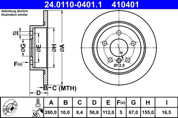 ATE 24.0110-0401.1 - Brake Disc car-mod.net