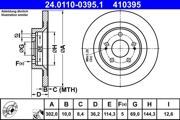ATE 24.0110-0395.1 - Brake Disc car-mod.net