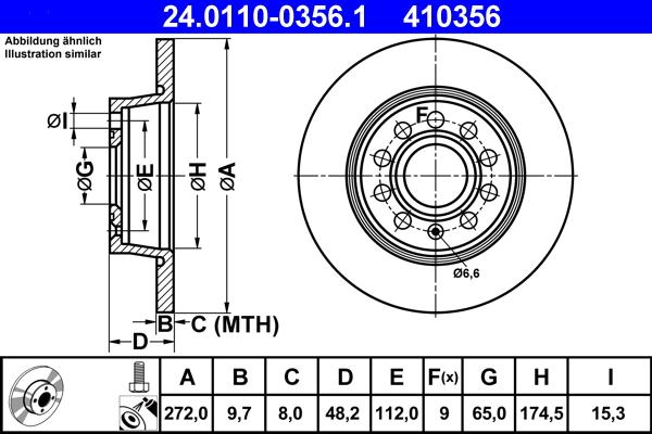 ATE 24.0110-0356.1 - Brake Disc car-mod.net
