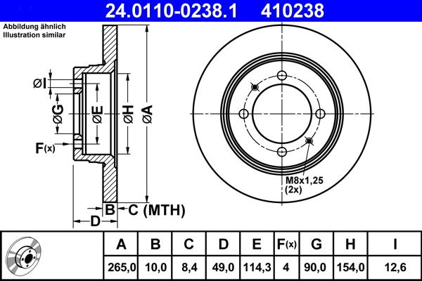 ATE 24.0110-0238.1 - Brake Disc car-mod.net