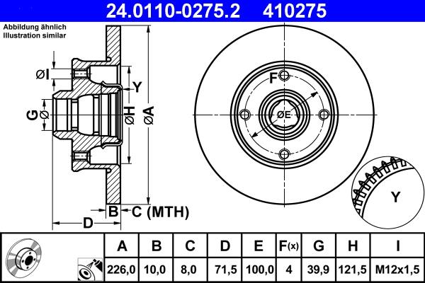 ATE 24.0110-0275.2 - Brake Disc car-mod.net
