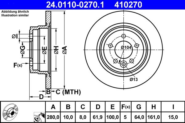 ATE 24.0110-0270.1 - Brake Disc car-mod.net