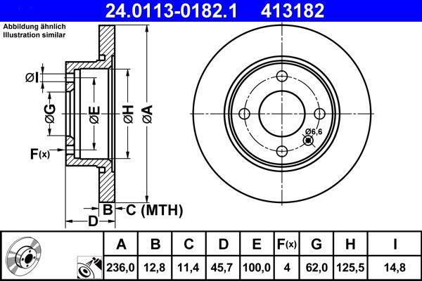 ATE 24.0113-0182.1 - Brake Disc car-mod.net