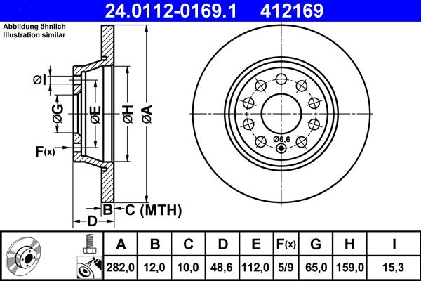 ATE 24.0112-0169.1 - Brake Disc car-mod.net