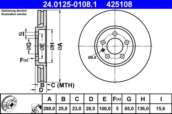 ATE 24.0125-0108.1 - Brake Disc car-mod.net