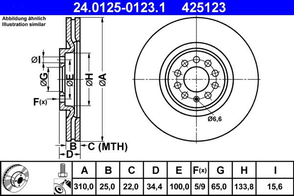 ATE 24.0125-0123.1 - Brake Disc car-mod.net