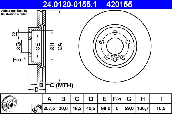 ATE 24.0120-0155.1 - Brake Disc car-mod.net