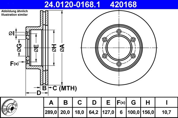 ATE 24.0120-0168.1 - Brake Disc car-mod.net