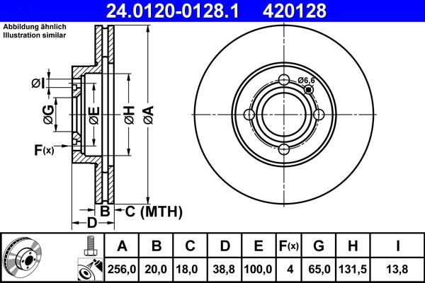 ATE 24.0120-0128.1 - Brake Disc car-mod.net