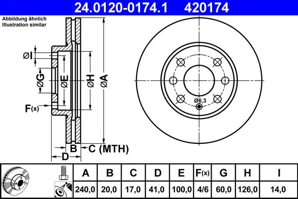 ATE 24.0120-0174.1 - Brake Disc car-mod.net