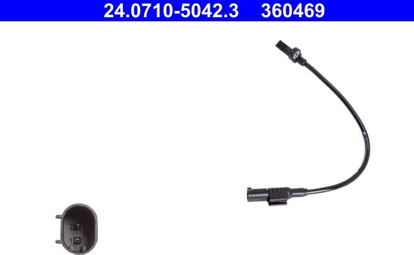 ATE 24.0710-5042.3 - ABS sensor, wheel speed car-mod.net