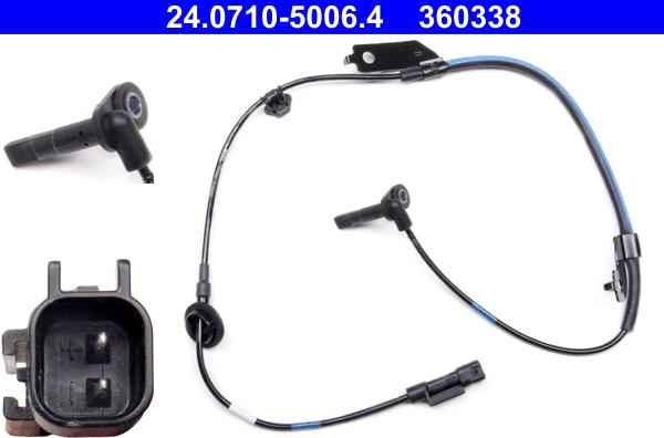 ATE 24.0710-5006.4 - ABS sensor, wheel speed car-mod.net