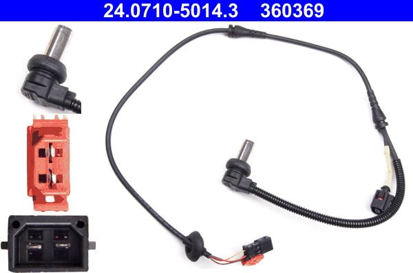 ATE 24.0710-5014.3 - ABS sensor, wheel speed car-mod.net